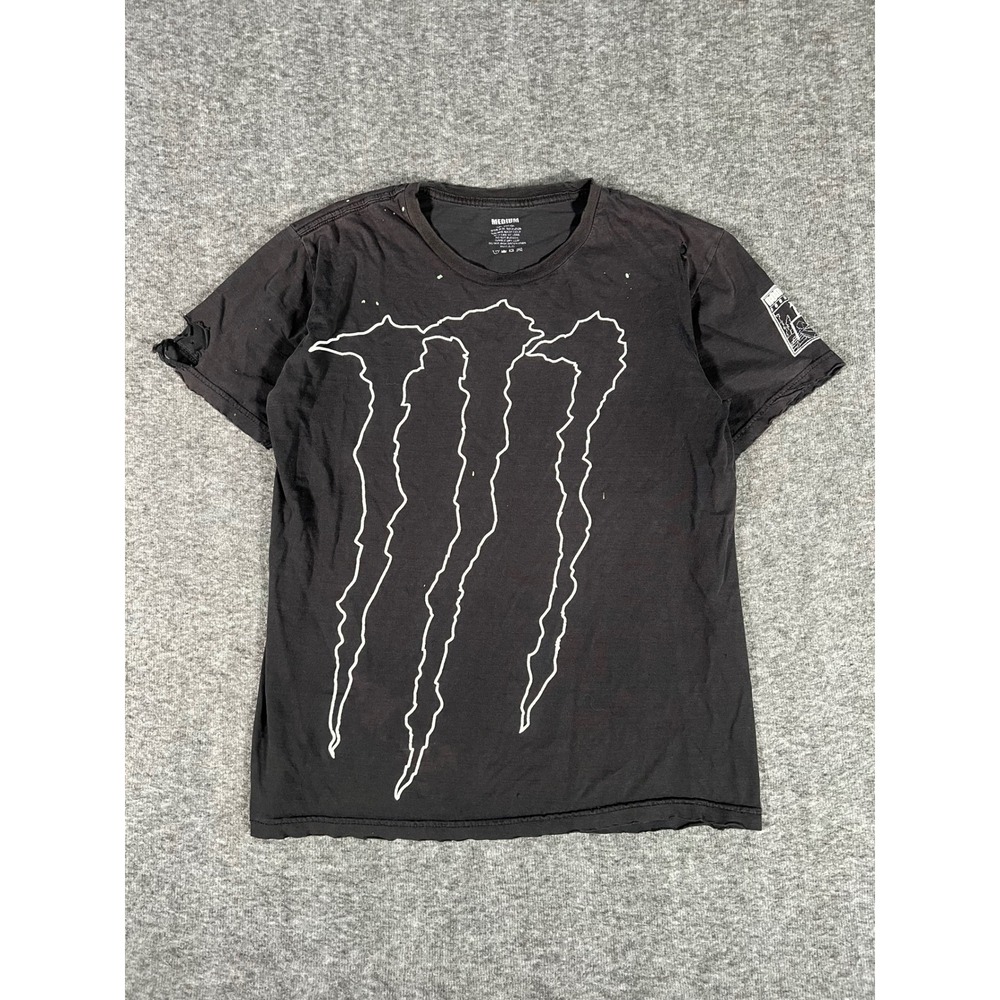 Thrashed Monster Energy Rob Dyrdek Foundation Distressed T-Shirt Medium Skate
